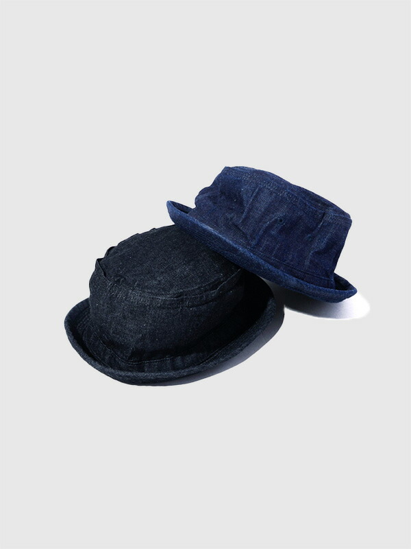 【美品】シュガーケーン　デニムポークパイハット　インディゴ　71/2 美品】シュガーケーン デニムポークパイハット インディゴ 71/2