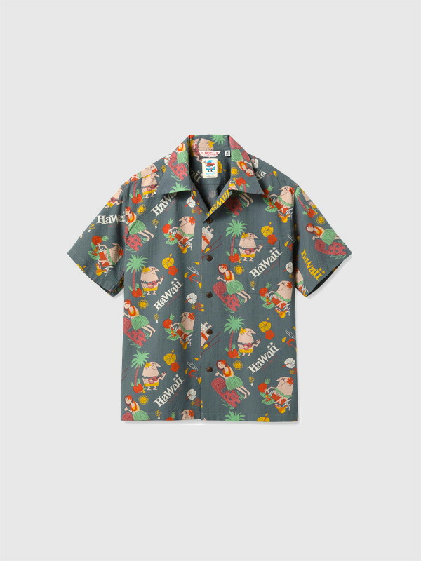 SUN SURF サンサーフ アロハ 2025 COTTON SEERSUCKER OPEN SHIRT TRIP TO HAWAII by 柳原良平 with MOOKIE アロハシャツ メンズ 成人女性―ス ユニ一発やる 今めかしい 愛くるしげ Hawaiiへ行こう 綿 100% オリエント会社組織 半袖ティーシャツ SS39537