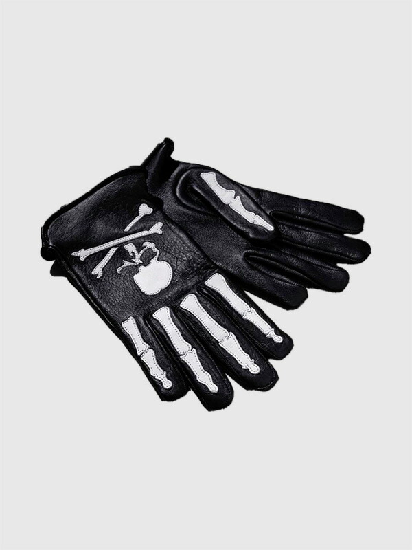 VANSON レザー グローブ Roper Bones X-ray S RED roper-skeleton-bones-XRAY-