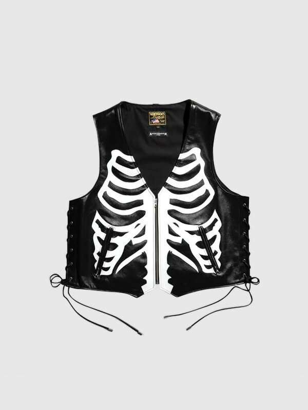 楽天市場】バンソン Vanson レザーベスト“Zippered Vest with lace-up