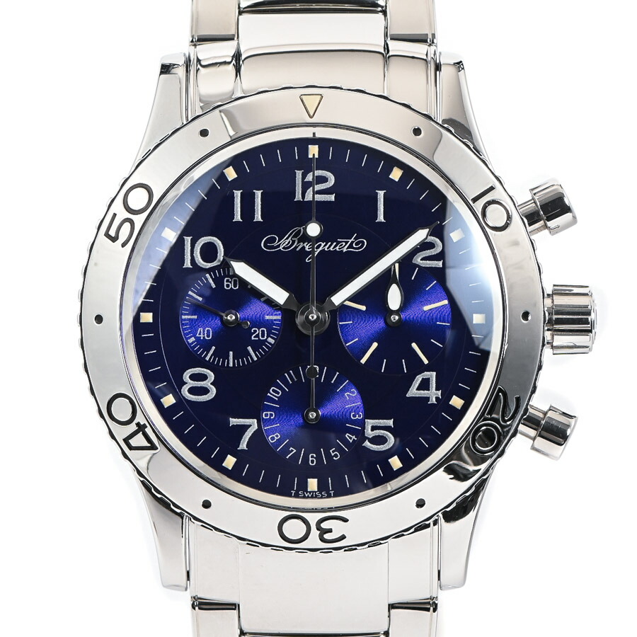 【中古】A品 ブレゲ アエロナバル 日本限定 腕時計 3807ST/J2/SW9 ブルー メンズ 547,200円