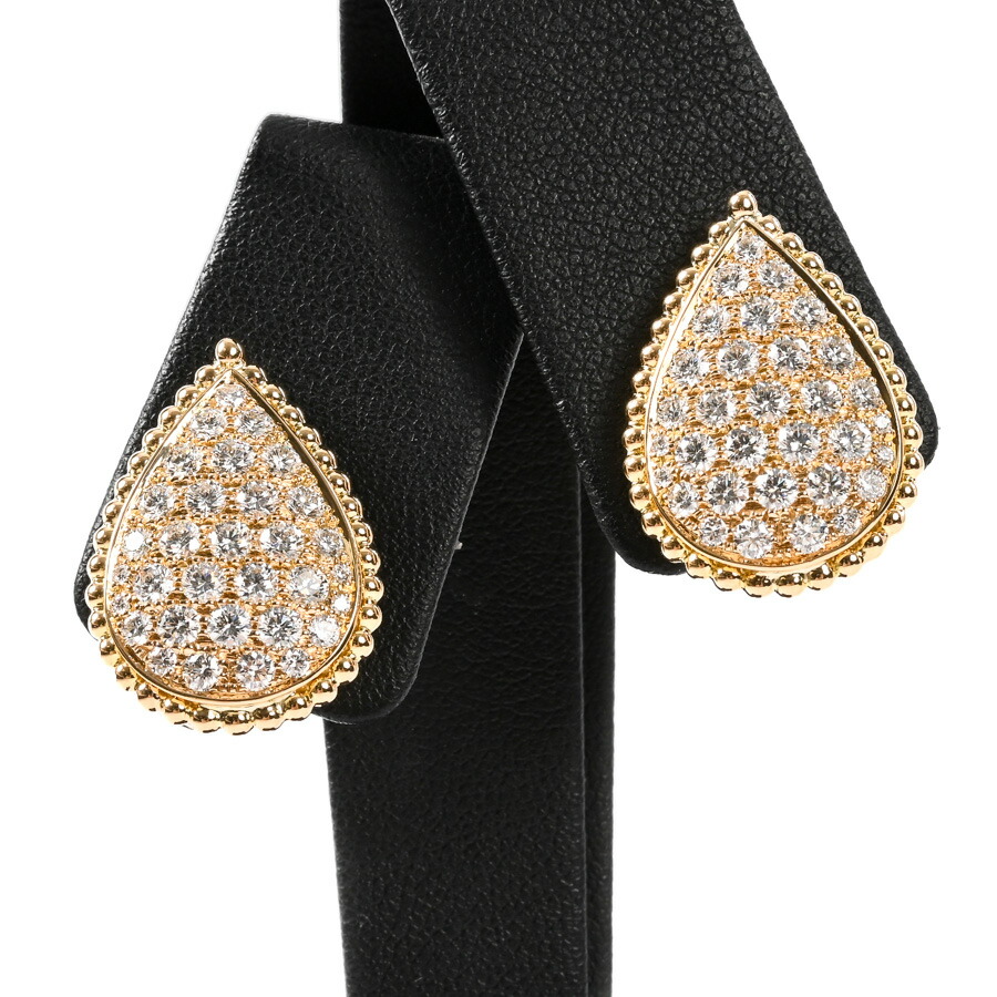 楽天市場】ブシュロン ピアス K18PG ダイヤ16P(0.25ct) セルパン