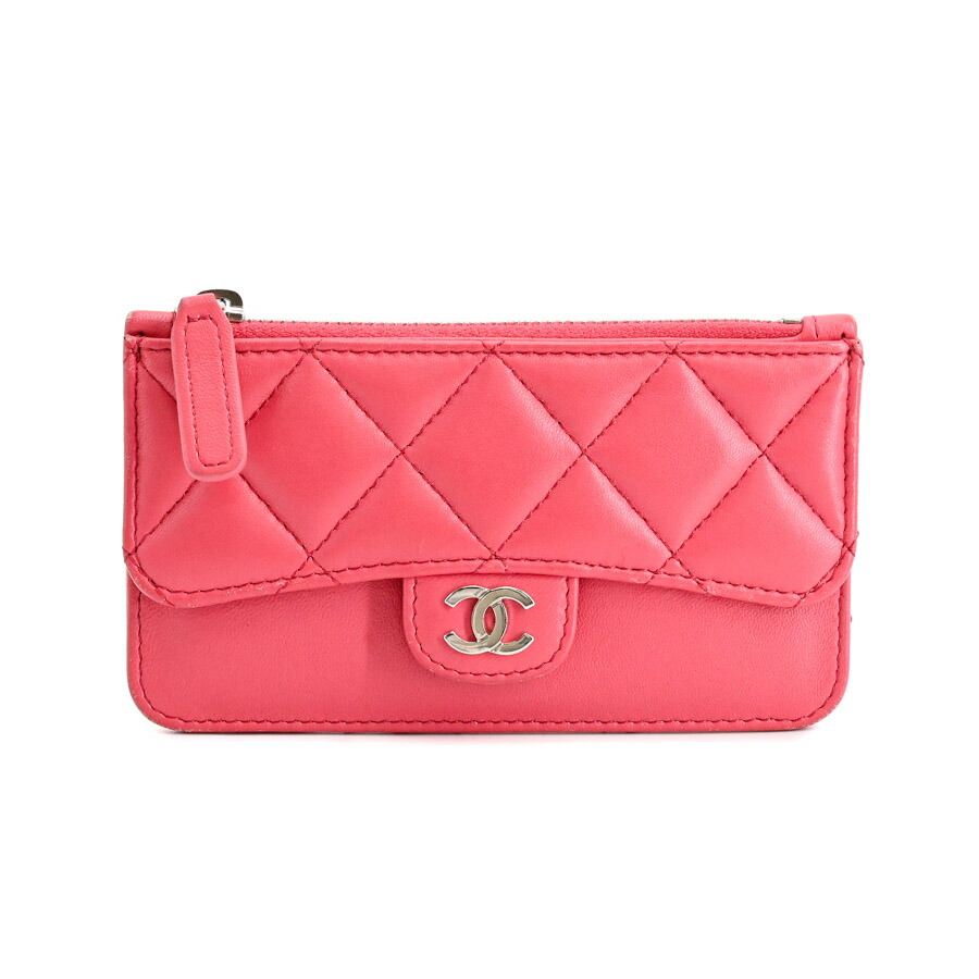 楽天市場】【中古】CHANEL カードケース レザー ピンク AP4093