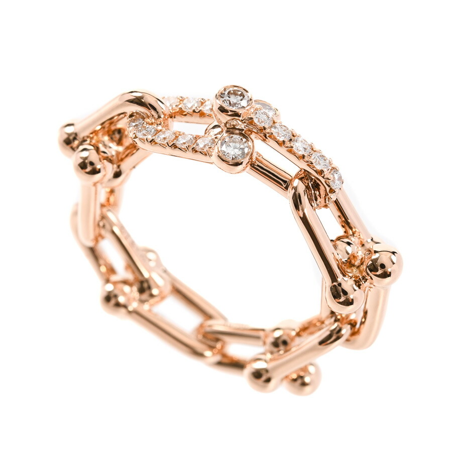 ティファニー　フラットバンド　ロゴ　リング　750 ゴールド　7号 Tiffany & Co. - ティファニー フラットバンド ロゴ リング 750