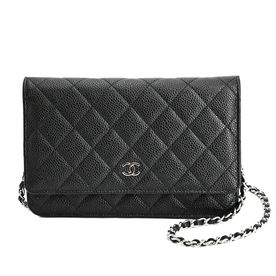 高級感☆ソーブラック☆CHANEL シャネル チェーン ウォレット 未使用 シャネル チェーンウォレット ソーブラック オール