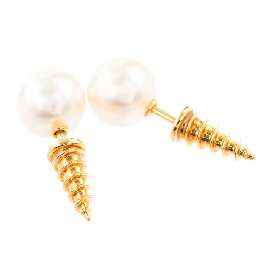 TASAKI K18WG　7ミリパールダイヤモンドピアス　タサキダイヤ真珠ピアス 楽天市場】【緑屋質屋】田崎(タサキ・TASAKI) パール・ダイヤ