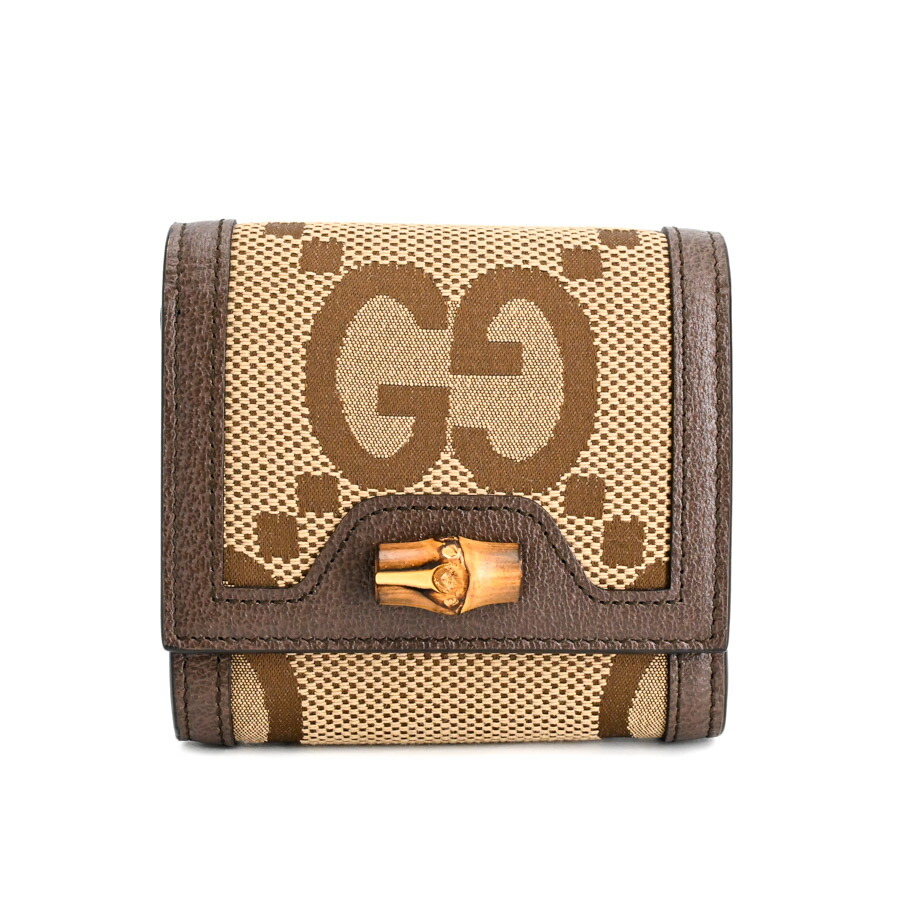 【美品希少】GUCCI グッチ 2つ折財布 バンブーがま口小銭入れ GUCCI グッチ 財布 二つ折り財布 レディース バンブー付き