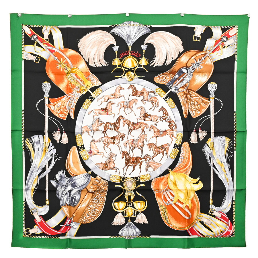 エルメスカレ90シルクスカーフ　スプリングス HERMES Vintage Silk Scarf Carre 90 SPRINGS エルメス シルク