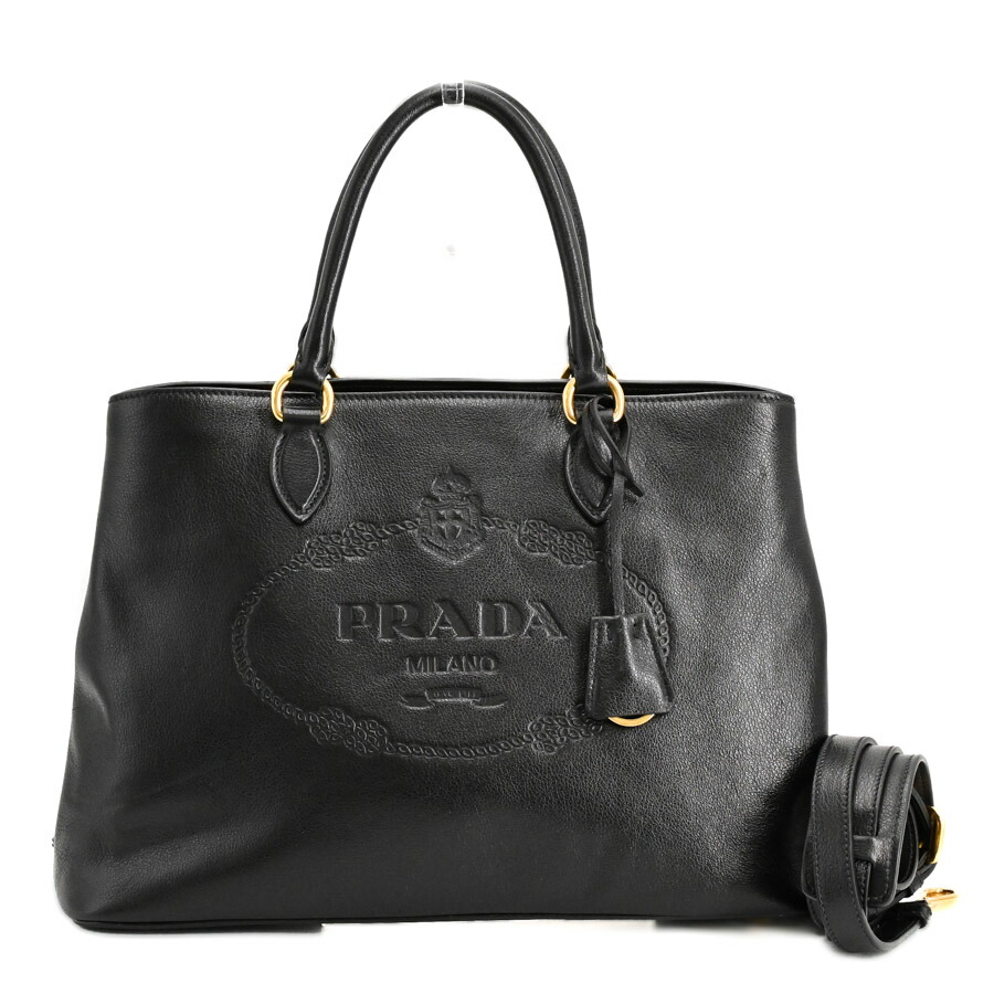 美品　レア物　PRADA ブラック マザーズバッグ PRADA プラダ マザーズバッグ ベビーバッグ レディース ブラック
