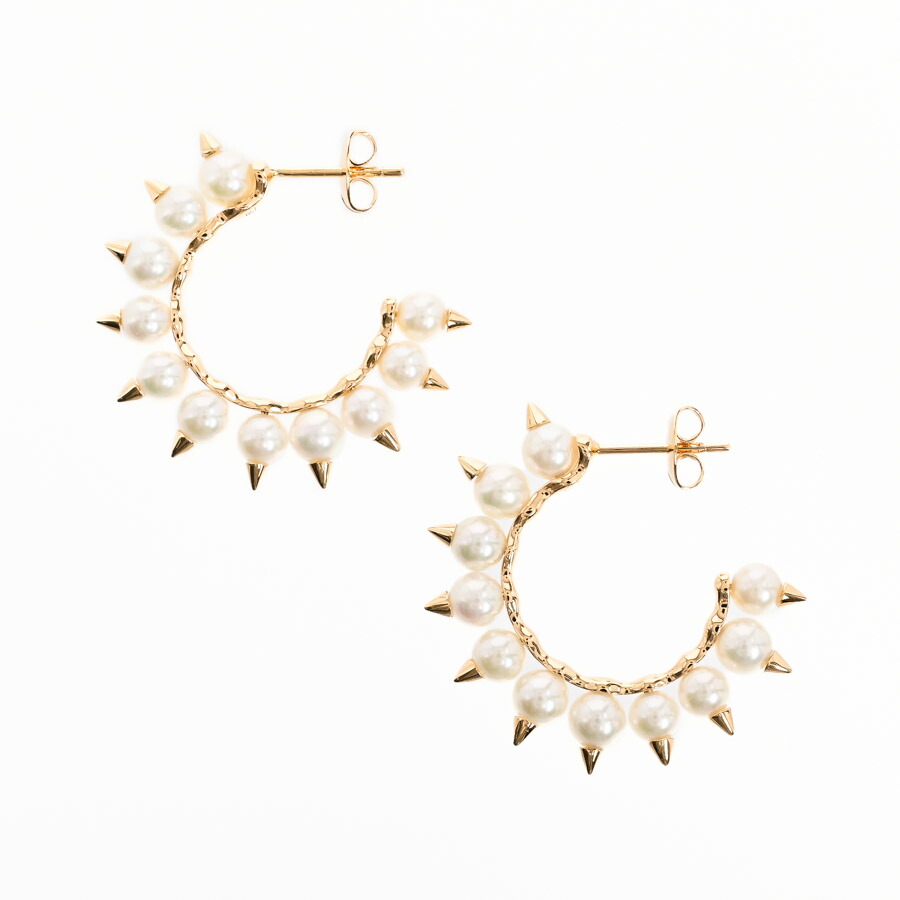 楽天市場】タサキ TASAKI デインジャー ホーン ピアス E-3658 YG