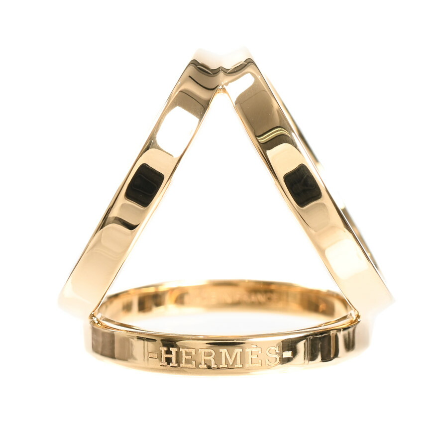 ▲美品 HESMES/エルメス スカーフリング レディース 金色 ゴールドカラー エルメス HERMES スカーフリング ジャンボ ゴールド レディース
