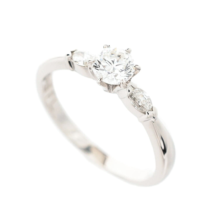 【中古】A品 ダイヤ リング ダイヤ0.371/0.13ct 12号 3.3g レディース