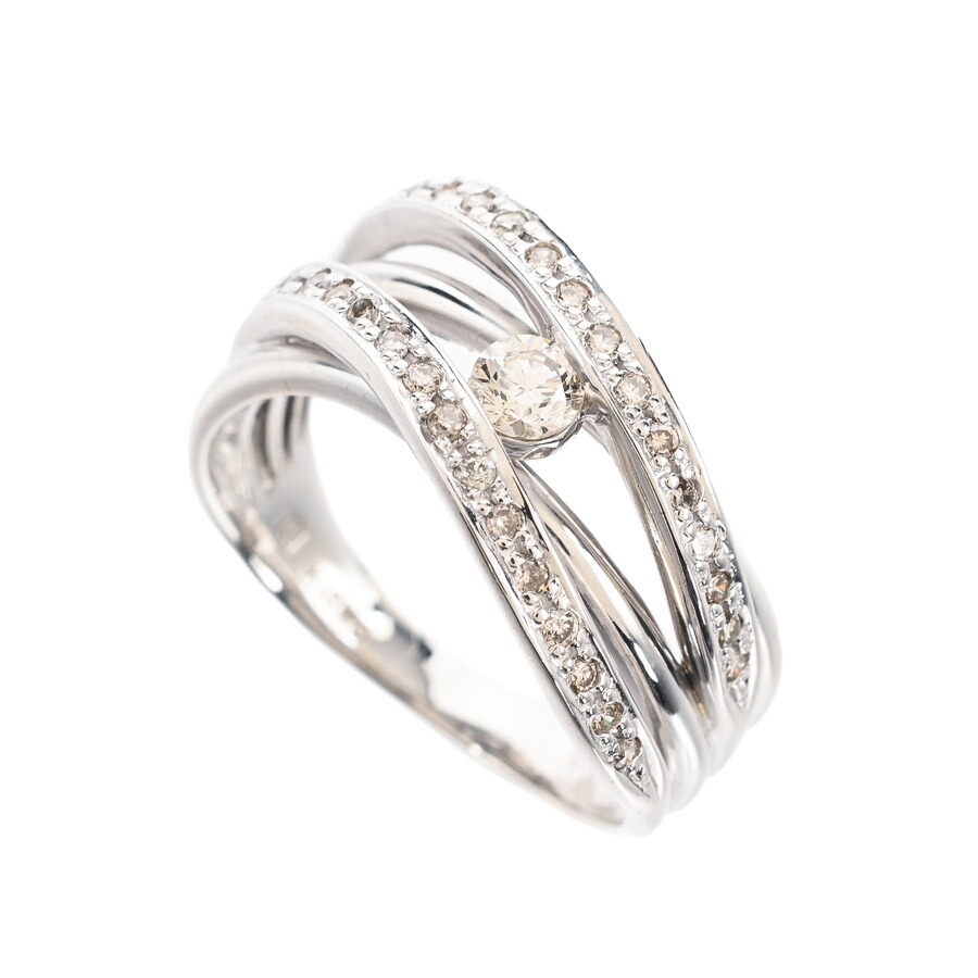 【中古】A品 ダイヤ リング ダイヤ0.3ct 12号 5.5g レディース