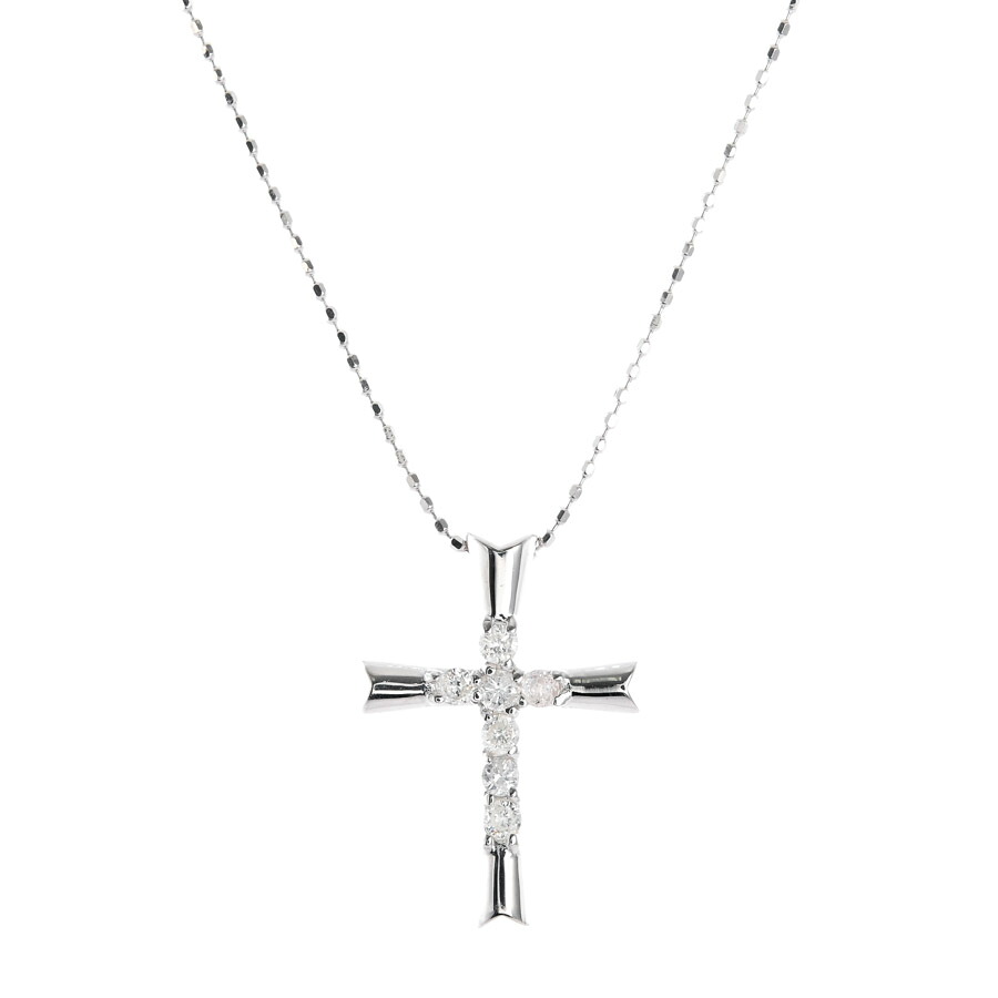 【中古】A品 ダイヤ ネックレス ダイヤ0.2ct 2.4g レディース