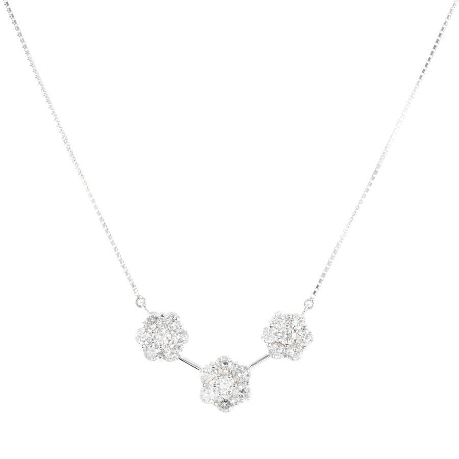 【中古】A品 ダイヤ ネックレス ダイヤ1ct 5.1g レディース