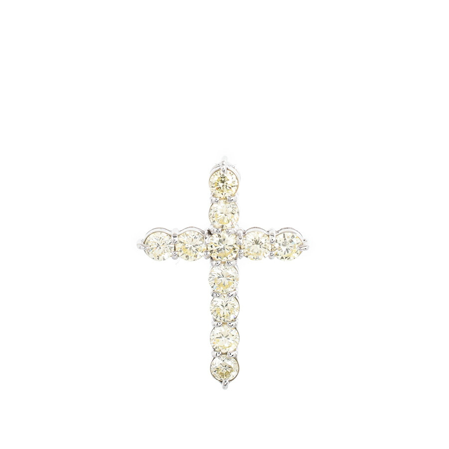 【中古】A品 クロス ダイヤ2.04ct チャーム:約W20xH28mm バチカン内径:約W2xH5mm 2.0g レディース