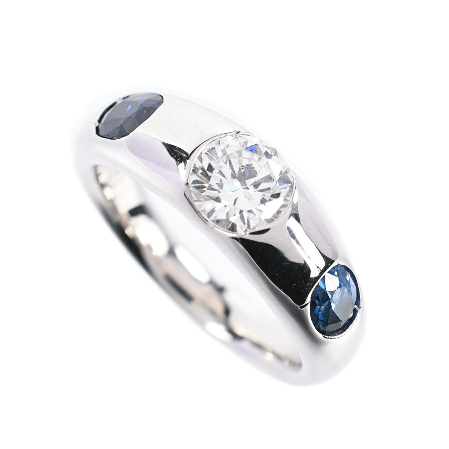 【中古】A品 サファイア リング サファイア0.95ct ダイヤ0.693ct 12号 11.7g レディース