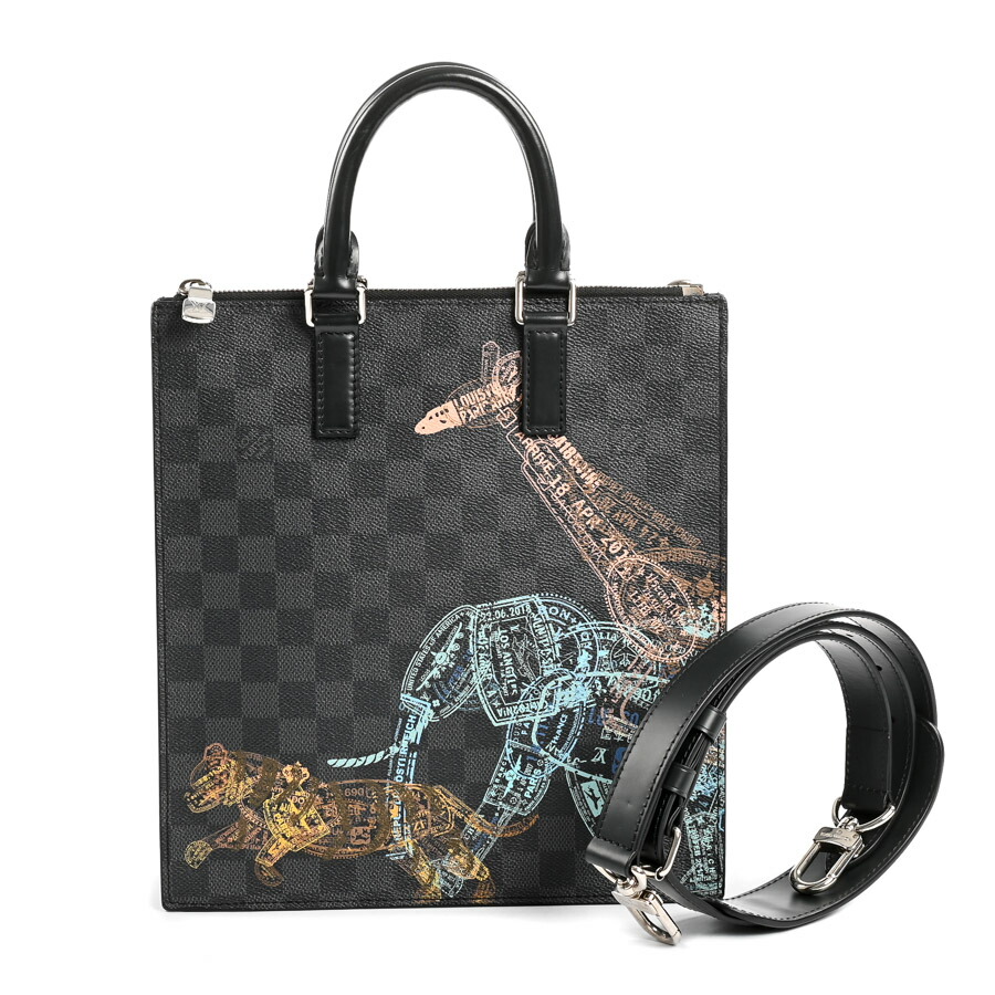 【中古】AB品 ルイヴィトン サックプラメッセンジャー ハンドバッグ N45276 ブラック メンズ