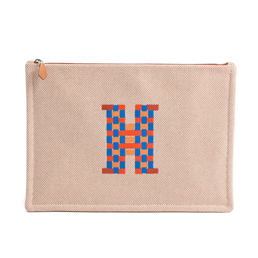 【中古】SA品 エルメス Hティサージュ 合切袋 コニャック ユニ一発やる