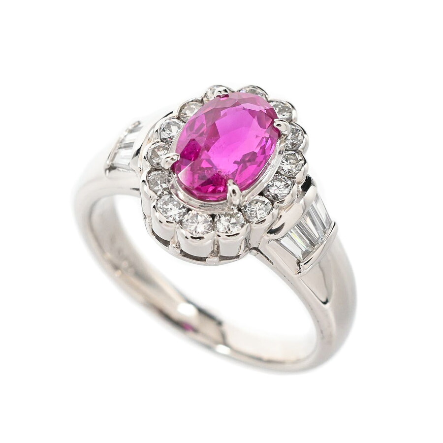 【中古】A品 ルビー リング ルビー1.582ct ダイヤ0.62ct 12号 7.6g レディース