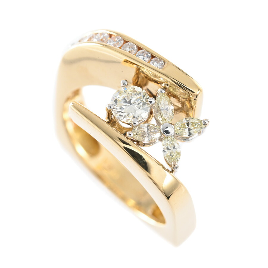 【中古】A品 ダイヤ リング ダイヤ0.4/0.5ct 13号 8.3g レディース