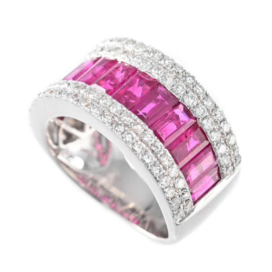 【中古】A品 ルビー リング ルビー3.95ct ダイヤ1ct 13号 8.8g レディース 215,000円