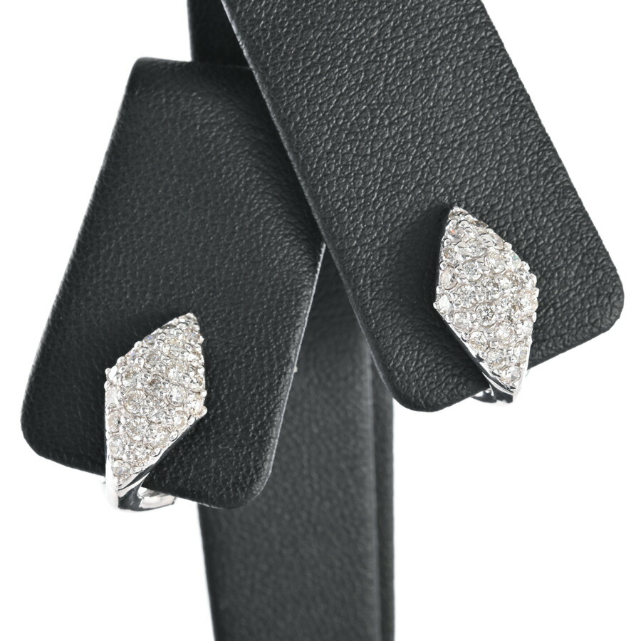 【中古】A品 ダイヤ ピアス ダイヤ0.5/0.5ct チャーム:約W7xH15mm 5.9g レディース
