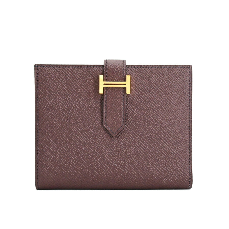 【中古】A品 エルメス ベアンコンパクト ミディアムウォレット ルージュセリエ ユニセックス 132,500円