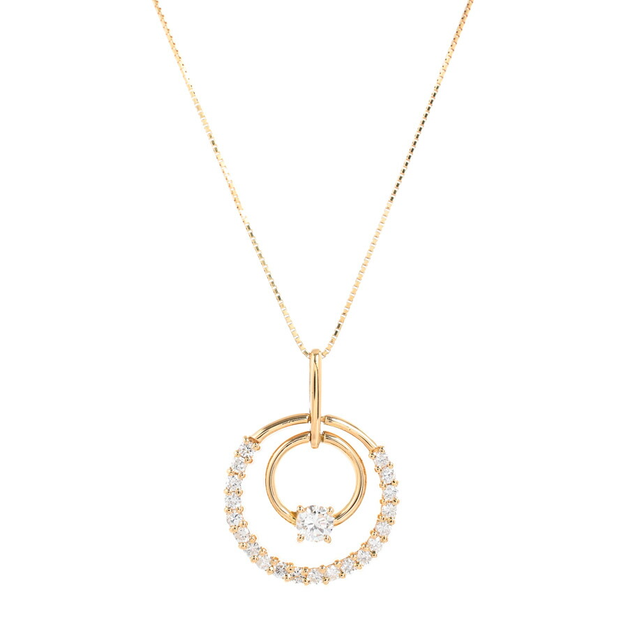 【中古】A品 ダイヤ ネックレス ダイヤ0.5ct 3.9g レディース