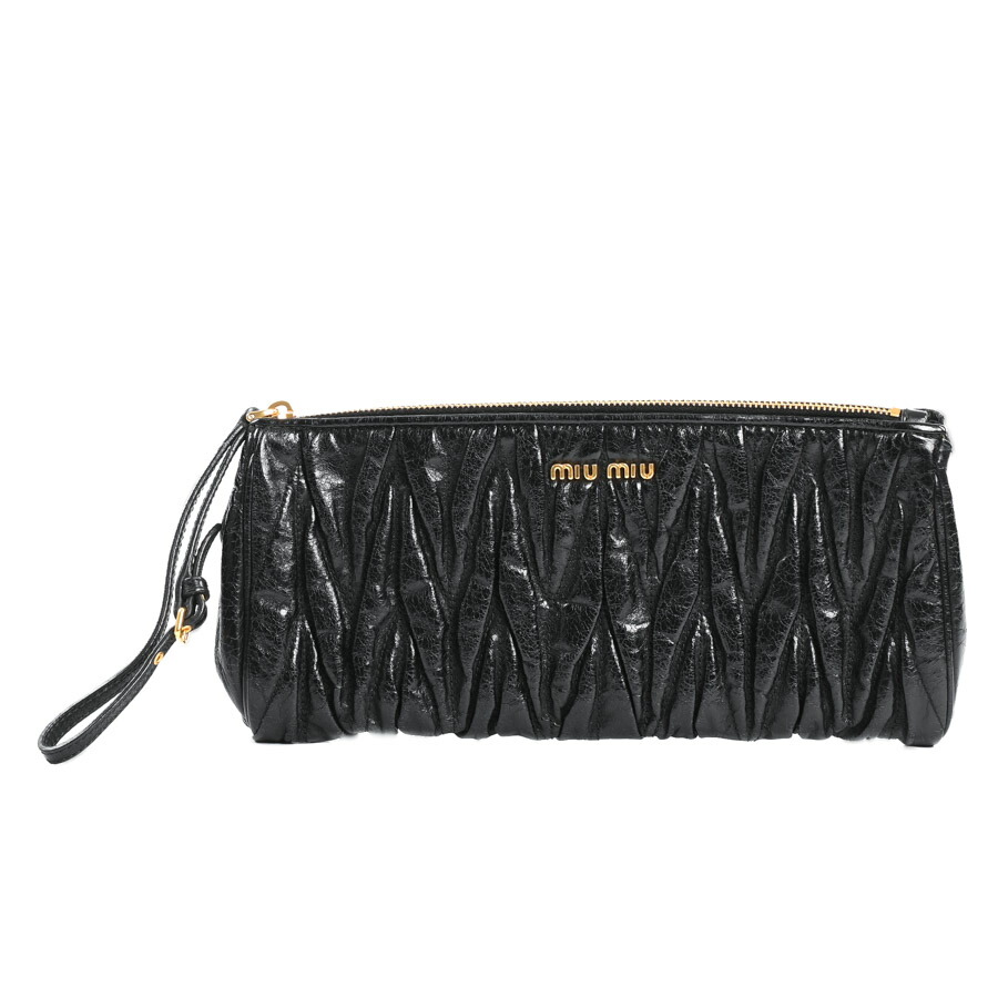 【中古】A品 ミュウミュウ クラッチペダル御徒面子 クラッチペダル御徒面子 5N1455 黒いこと レディース