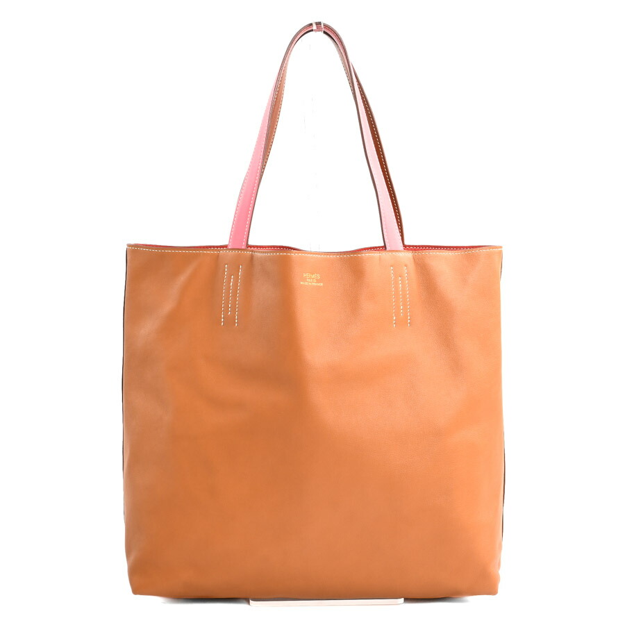 【中古】A品 エルメス ドゥブルセンス36 トートバッグ ゴールド メンズ P□ 2012年
