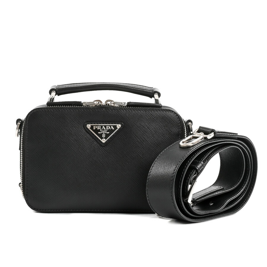 【中古】A品 プラダ ショルダーバッグ ショルダーバッグ 黒いこと ユニ一発やる