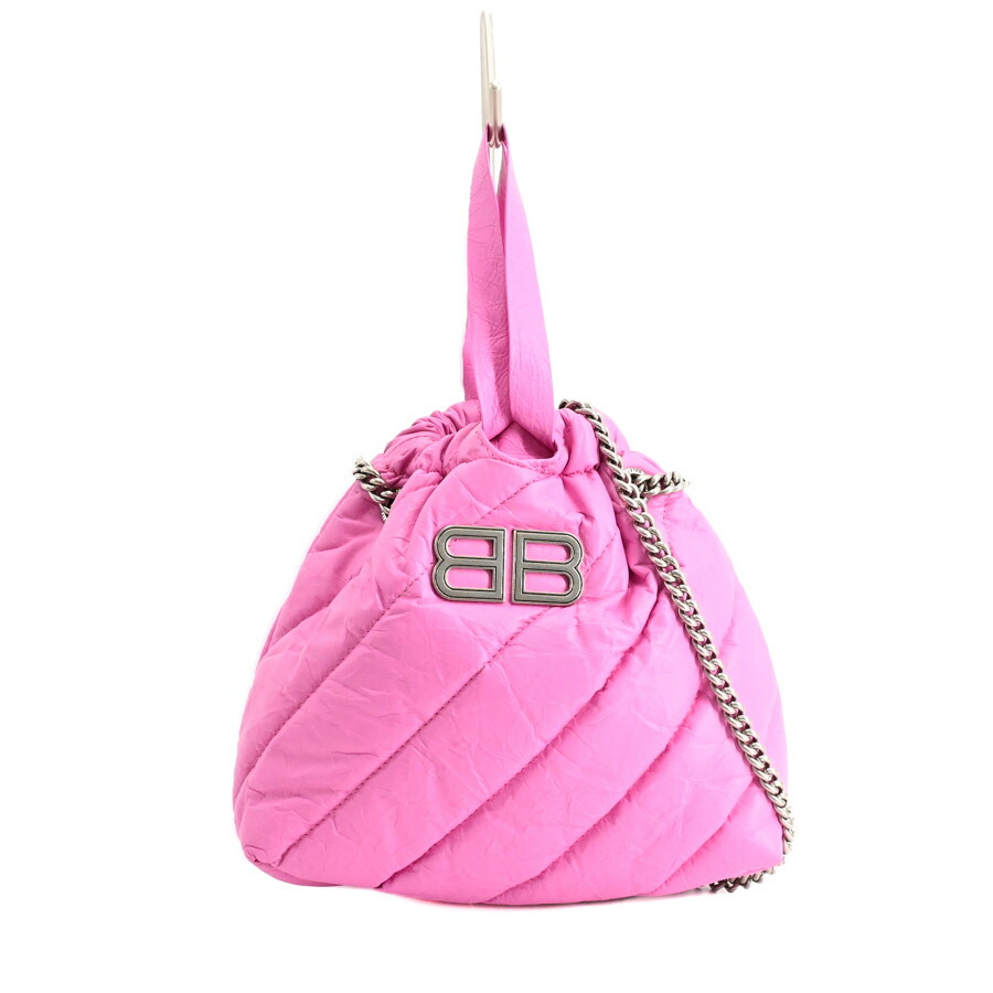 【中古】A品 バレンシアガ クラッシュXS ショルダーバッグ 781796 ピンク レディース