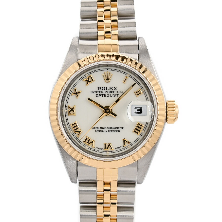 【中古】A品 ロレックス デイトジャスト ウォッチ 69173 W番 白いこと人情本 レディース