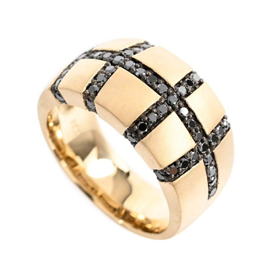 【中古】A品 ブラックダイヤ リング ブラックダイヤ0.65ct 17号 15.9g レディース|ロデオドライブ店