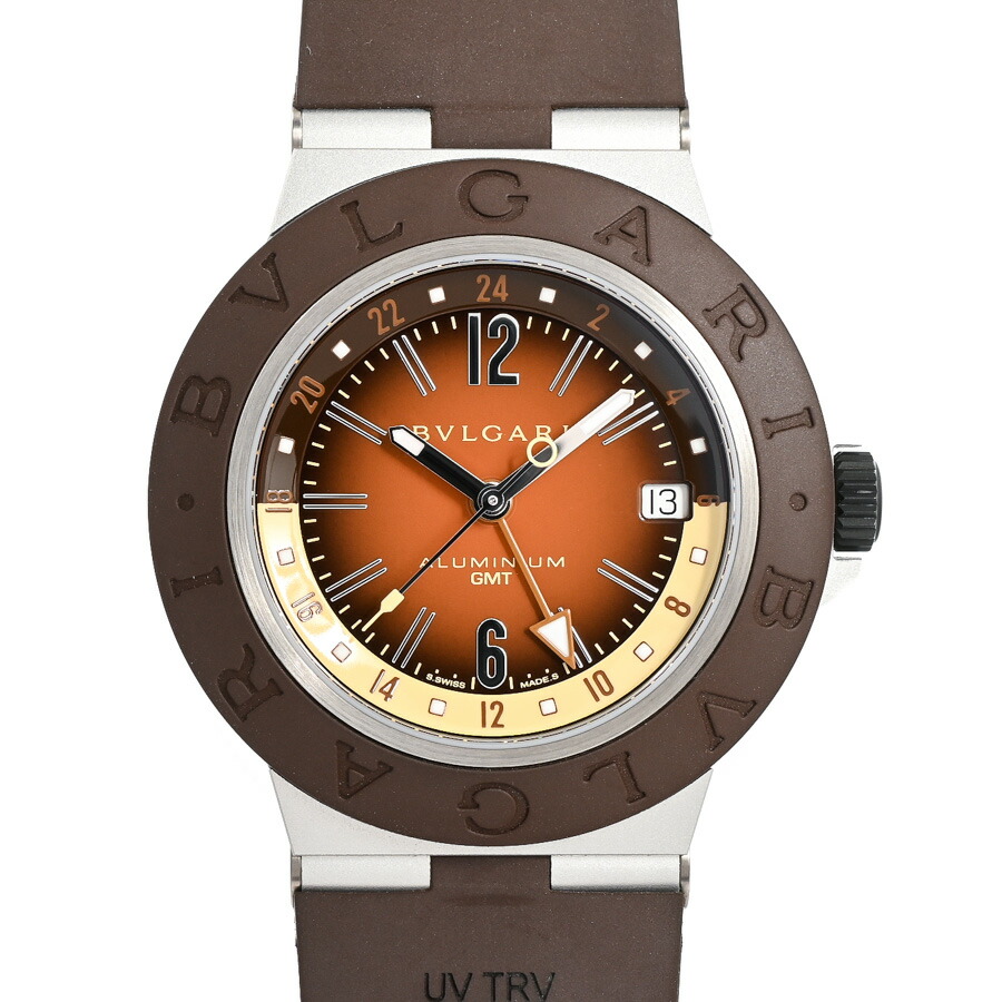 【中古】A品 ブル小峡谷 軽銀GMT ウオッチ BB40ATGMT 赤銅色 メンズ