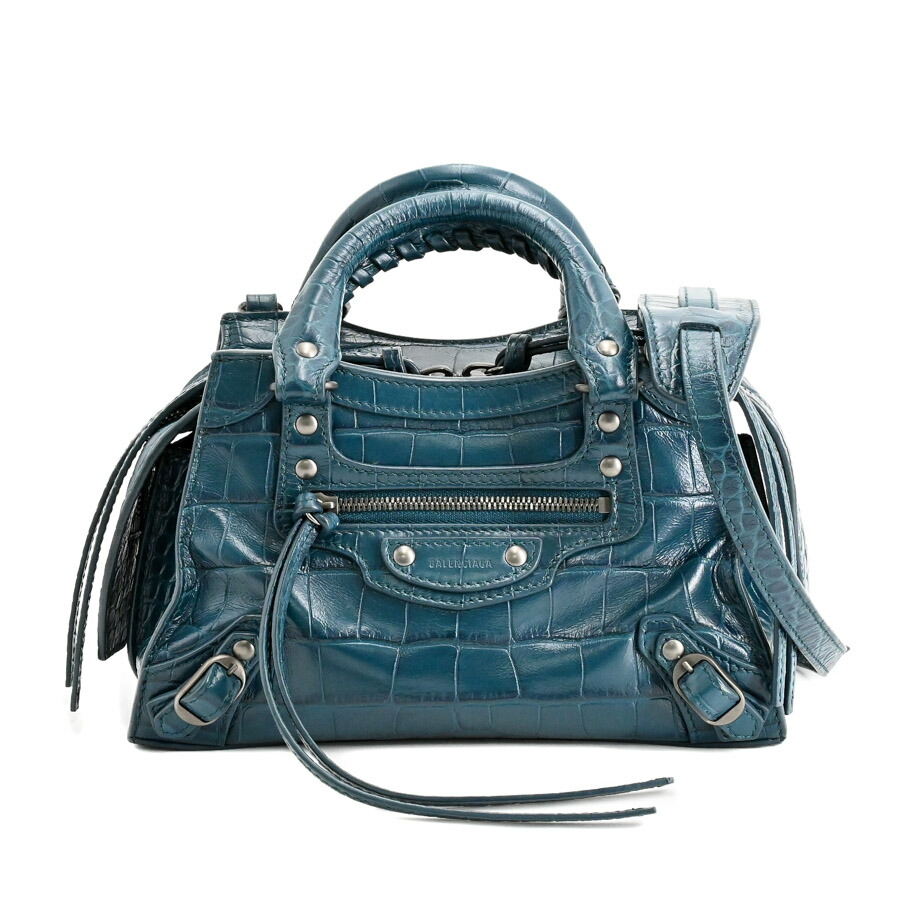 【中古】A品 バレンシアガ ネオクラシックシティミニ ショルダーバッグ 638524 ブルー ユニセックス｜ロデオドライブ店