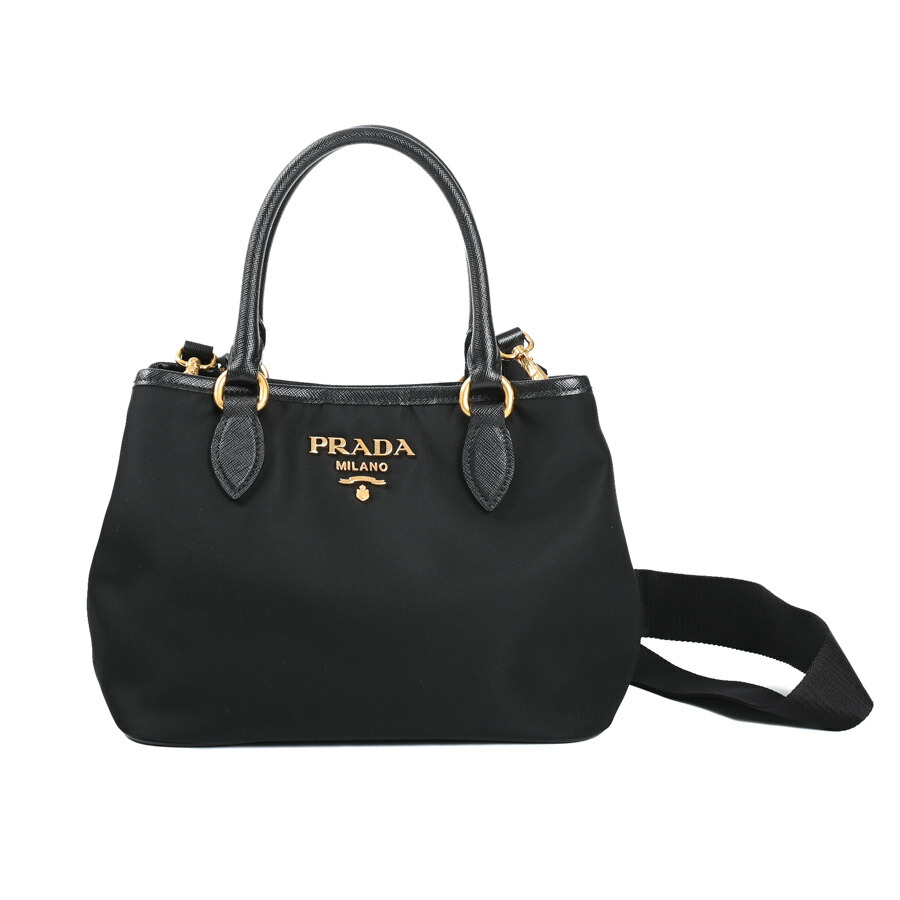 【中古】A品 プラダ 2WAYハンドバック ハンドバック 1BA173 黒いこと レディース