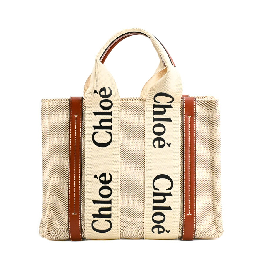 【中古】A品 クロエ WOODYスモールトート ハンドバッグ ブラウン レディース｜ロデオドライブ店