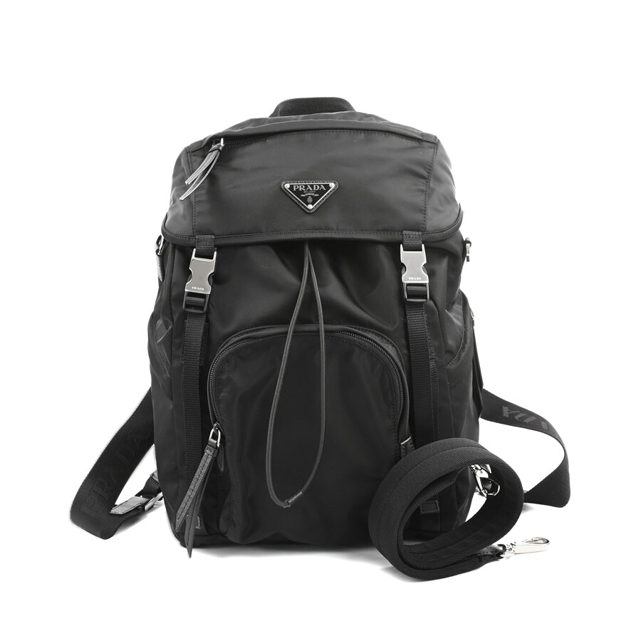 【中古】SA品 プラダ Re-Nylon バックパック バックパック　リュックサック 1BZ039 ブラック ユニセックス｜ロデオドライブ店
