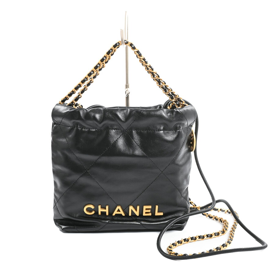 【中古】SA品 シャネル CHANEL22ミニハンドバッグ ショルダーバッグ AS3980 ブラック レディース|ロデオドライブ店