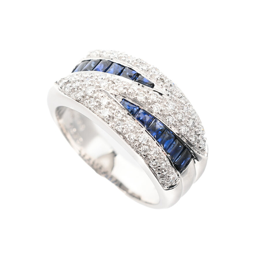 【中古】A品 サファイア リング サファイア1.2ct ダイヤ0.4ct 15号 10.9g レディース｜ロデオドライブ店