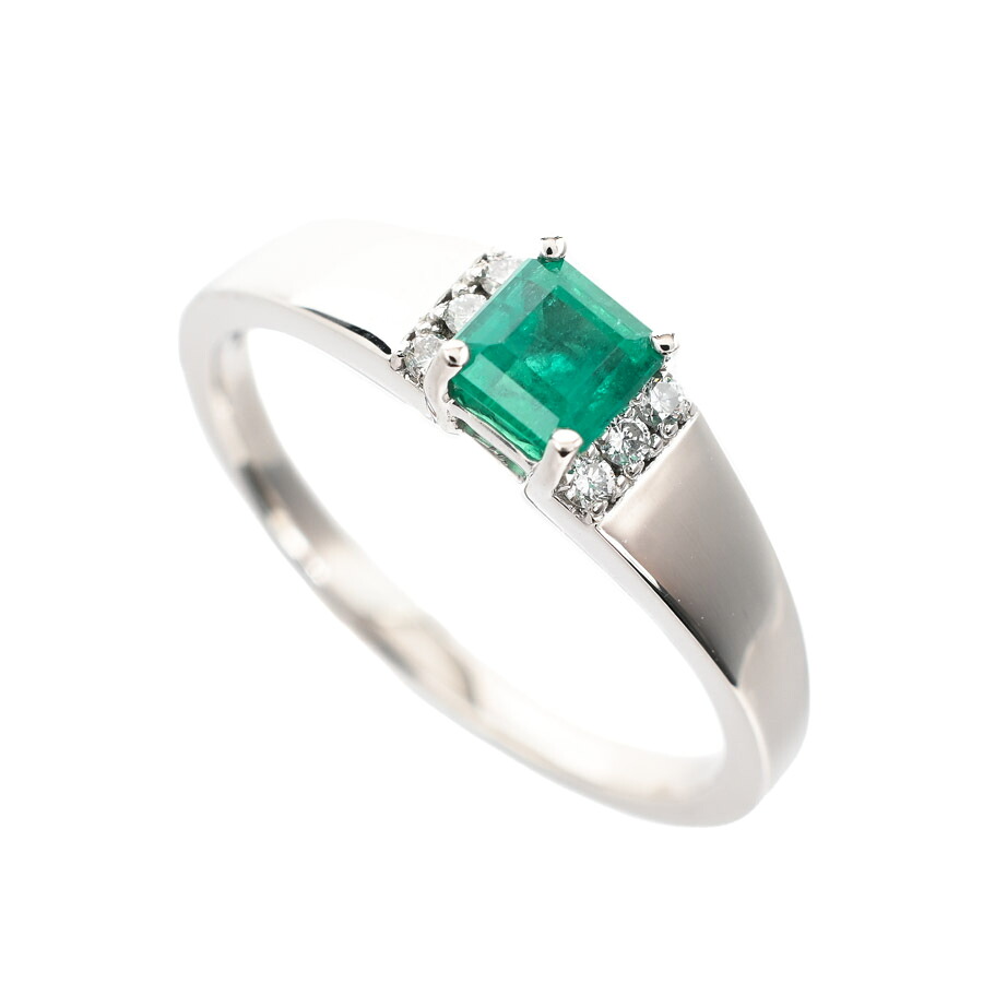 【中古】A品 エメラルド リング エメラルド0.5ct ダイヤ0.07ct 20号 6.3g レディース｜ロデオドライブ店 65,450円
