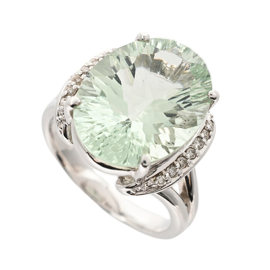 【中古】A品 クォーツ リング クォーツ7.88ct ダイヤ0.1ct 13.5号 8.5g レディース|ロデオドライブ店