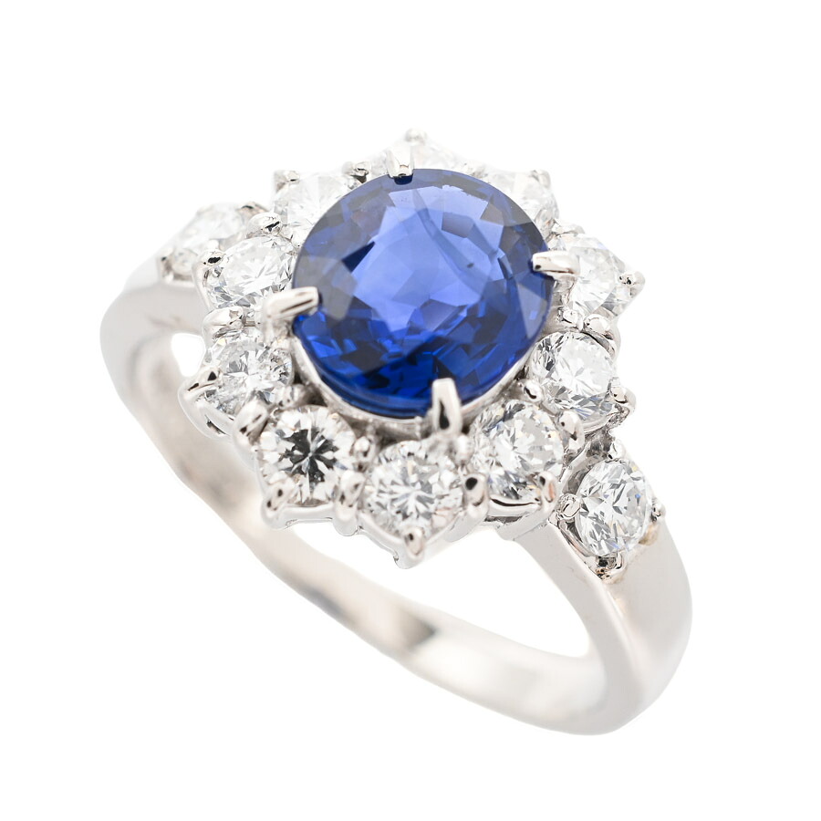 【中古】A品 サファイア リング サファイア1.26ct ダイヤ0.78ct 9.5号 5.2g レディース｜ロデオドライブ店