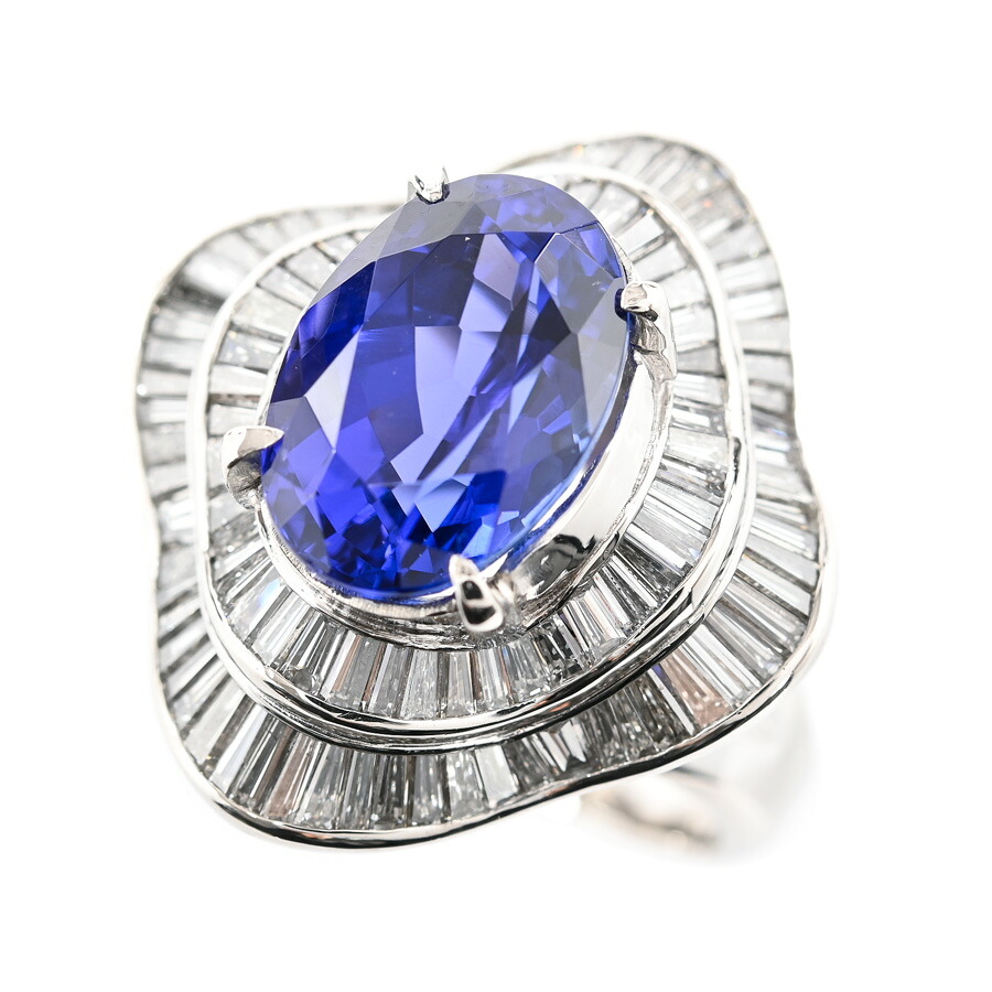 【中古】A品 タンザナイト リング タンザナイト6.01ct ダイヤ2.68ct 12号 16.9g レディース｜ロデオドライブ店 230,400円