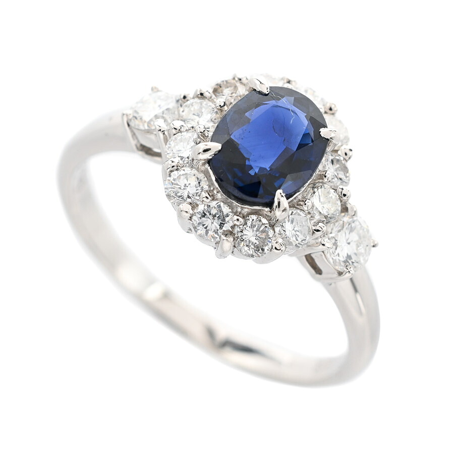 【中古】A品 サファイア リング サファイア0.82ct ダイヤ0.66ct 15.5号 4.7g レディース|ロデオドライブ店