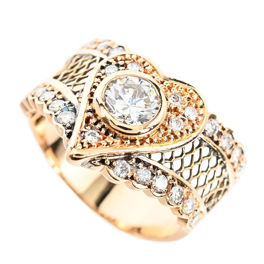 【中古】A品 ダイヤ リング ダイヤ0.75ct ダイヤ0.47ct 14号 8.8g レディース｜ロデオドライブ店