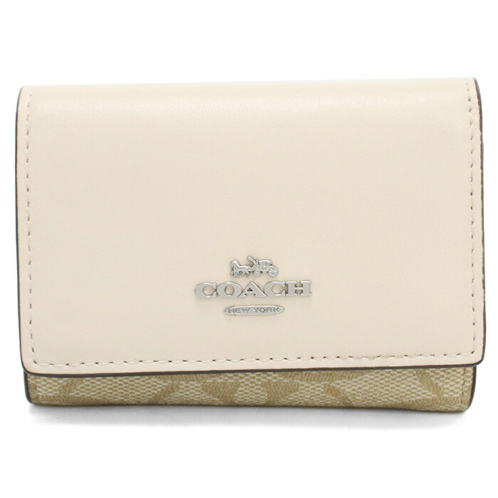【並行輸入品】COACH コーチ CM761 三折財布小銭入付き レザー/PVC レディース