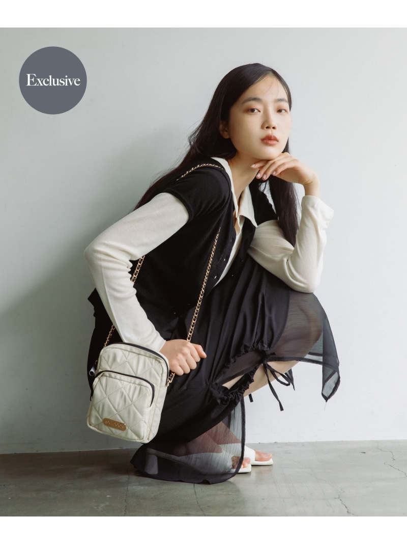 『別注』OUTDOOR PRODUCTS×hun RODESKO QUILTING CHAIN RODE SKO ロデスコ 御徒面子 ショルダーバッグ 黒いこと 白いこと【此れから取っておく】*【貨物輸送無料】[ Fashion]
